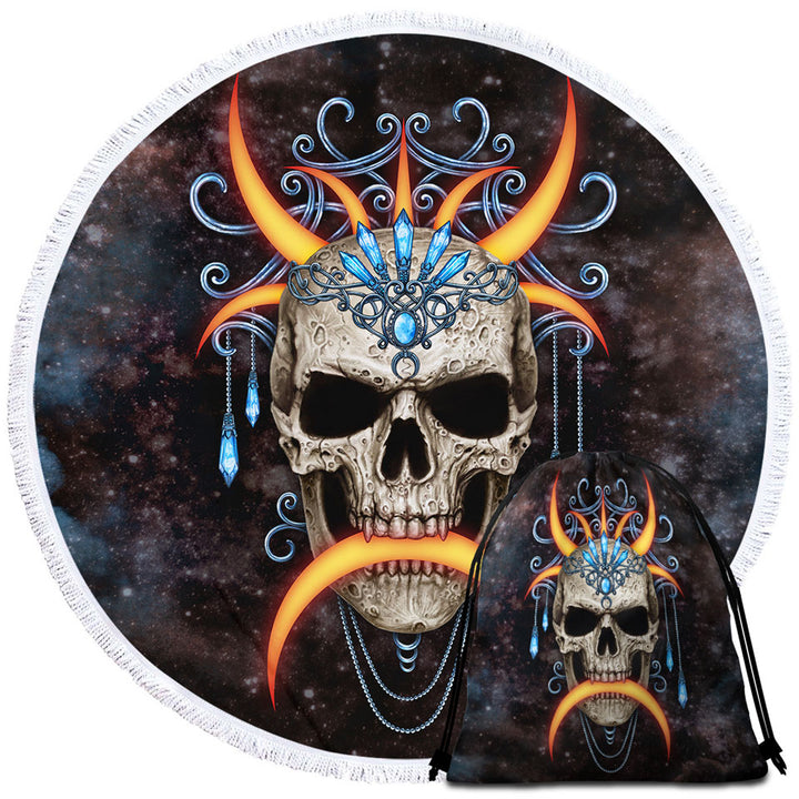 Space Skull Beach Towels the Moon Queen