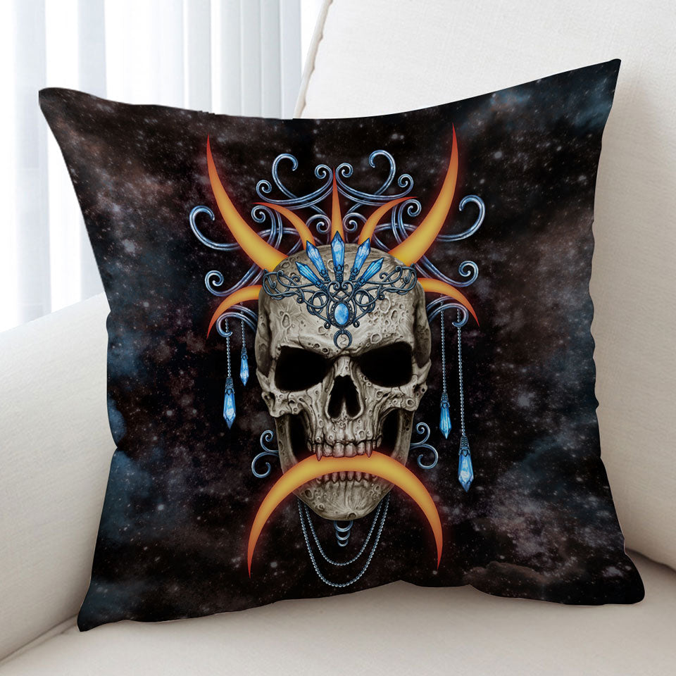Space Skull Cushion Cover the Moon Queen