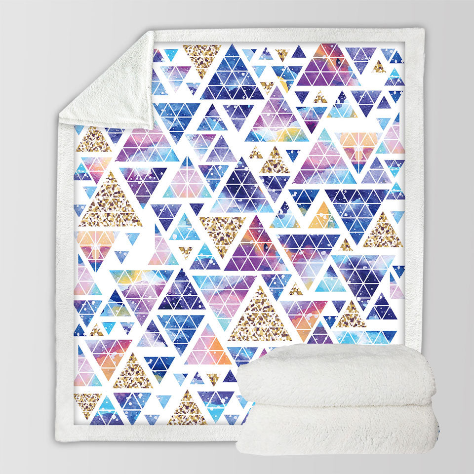 Space Triangles Abstract Decorative Throws