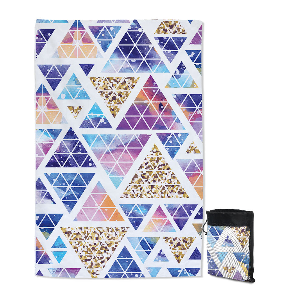 Space Triangles Abstract Unique Travel Beach Towel