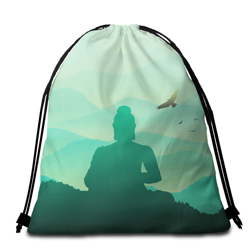 Spiritual Buddha Beach Towels and Bags Set