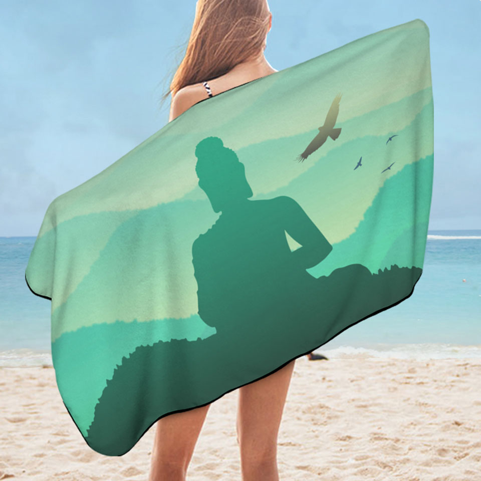 Spiritual Buddha Microfiber Beach Towel
