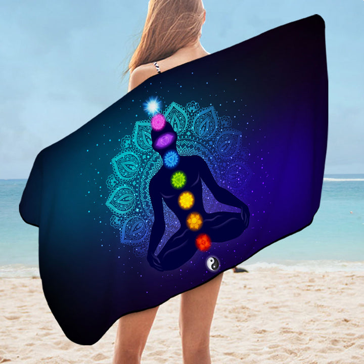 Spiritual Buddha Microfiber Beach Towel
