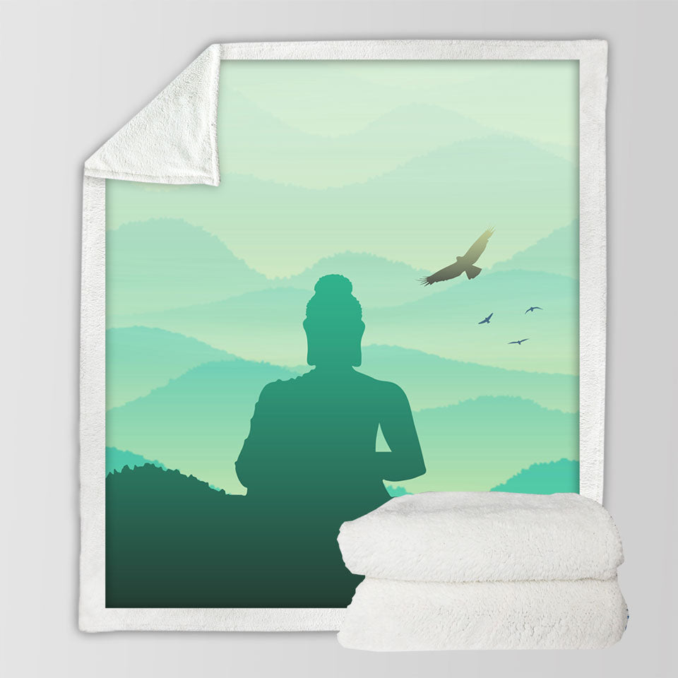 Spiritual Buddha Sherpa Blanket
