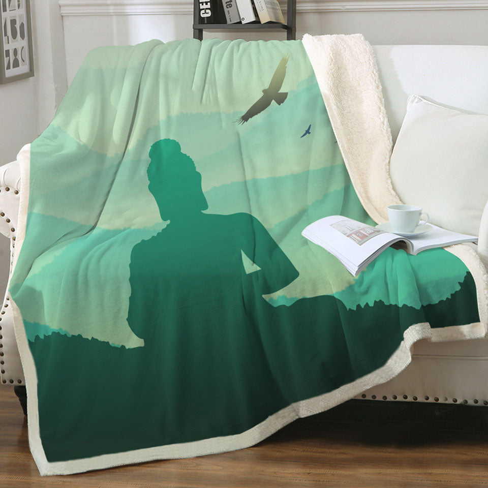 Spiritual Buddha Throw Blanket