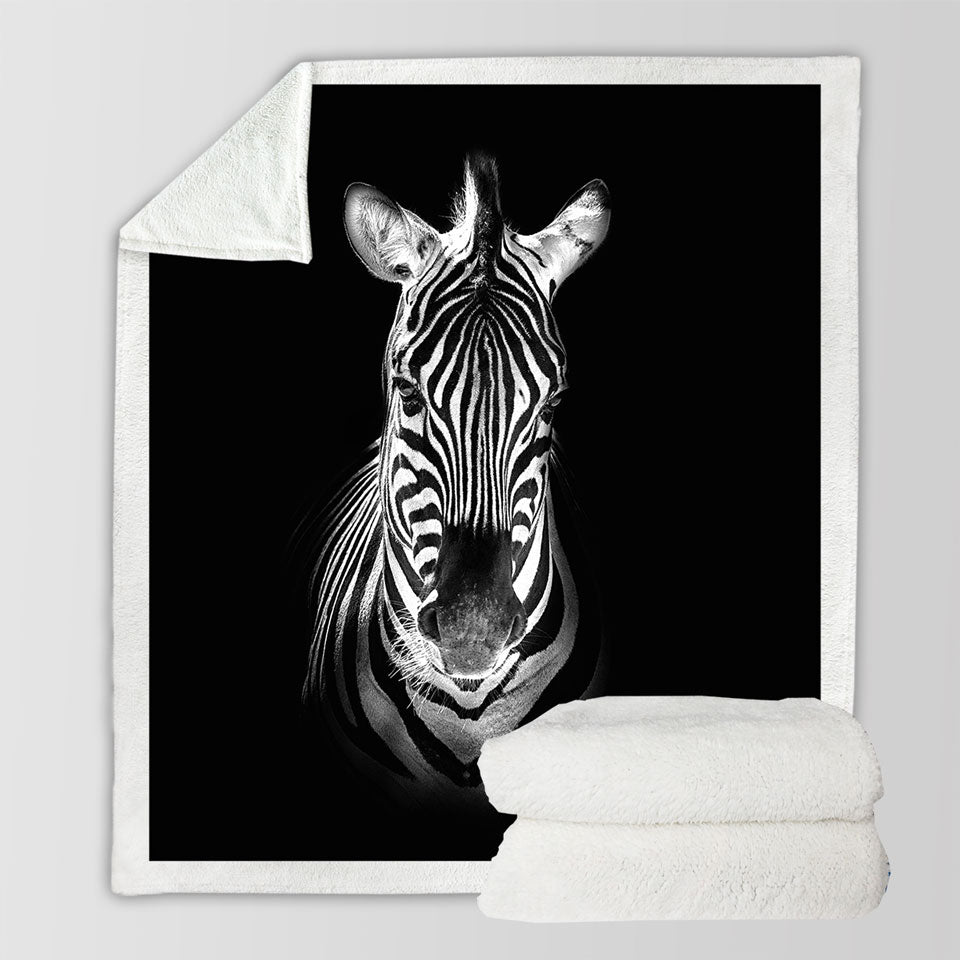Spotlight Zebra Anima Fleece Blankets
