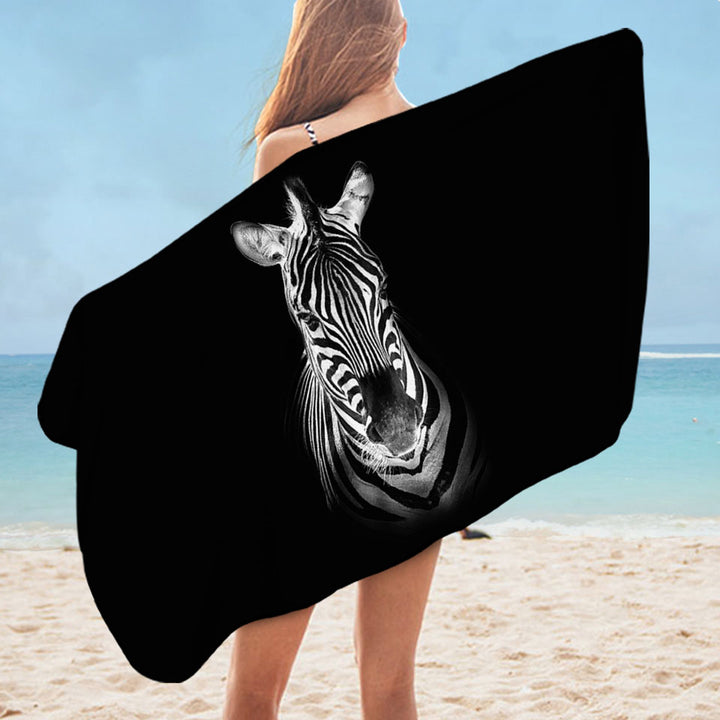 Spotlight Zebra Animal Quick Dry Beach Towel