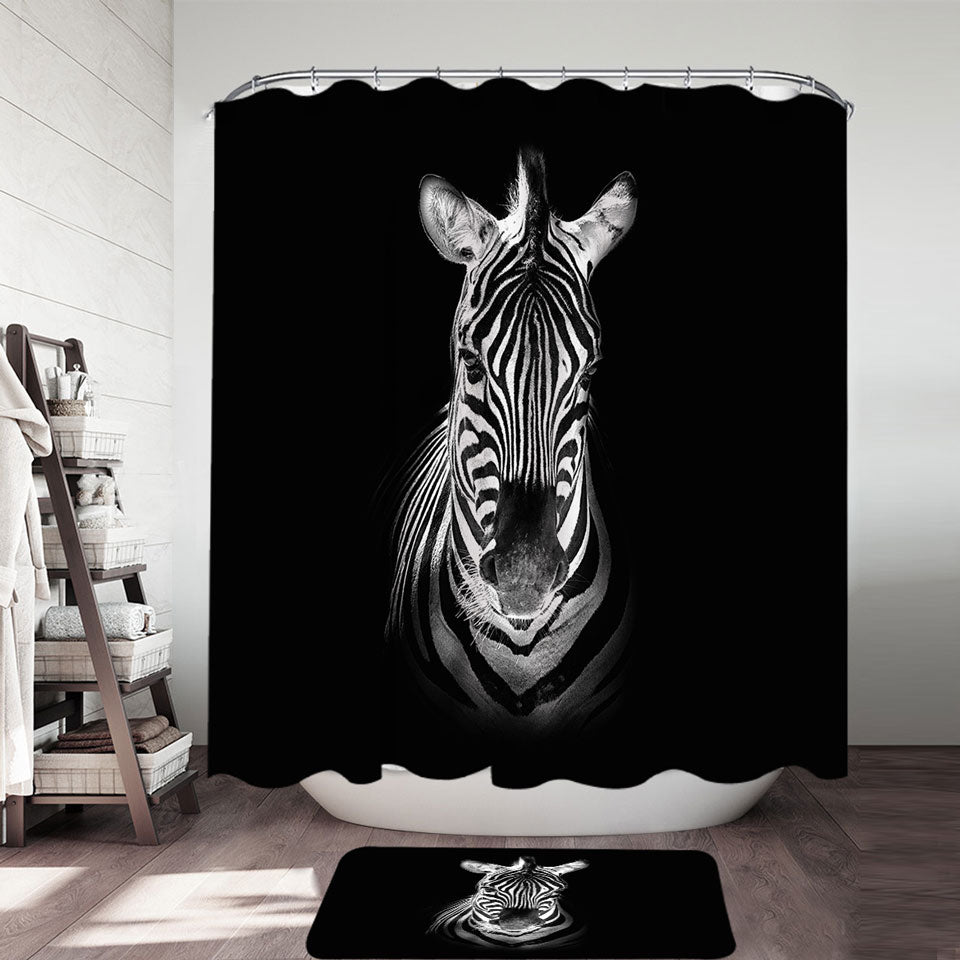 Spotlight Zebra Animal Shower Curtain
