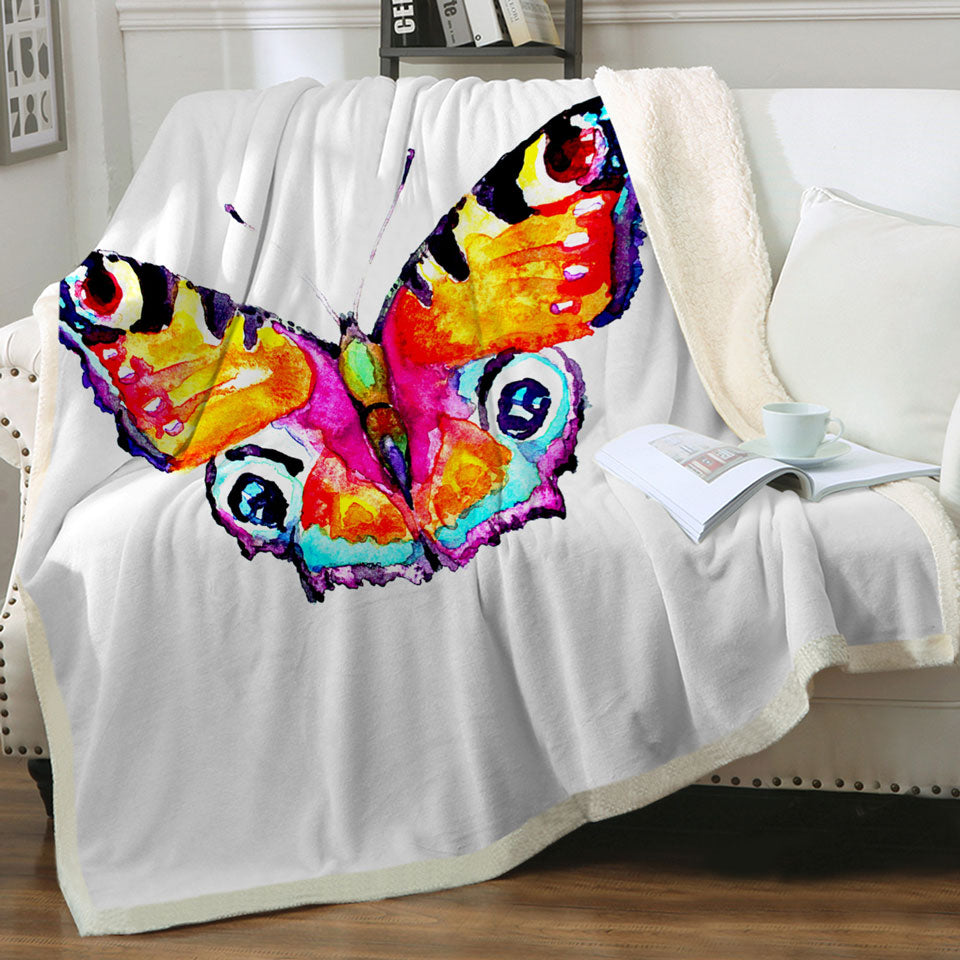 Stunning Art Painting Butterfly Throw Blanket