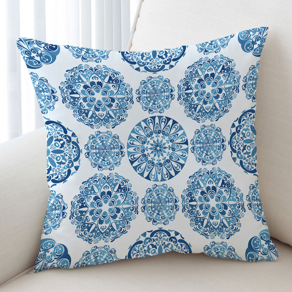 Stunning Blue Decorative Cushions Turquoise Moroccan Mandalas
