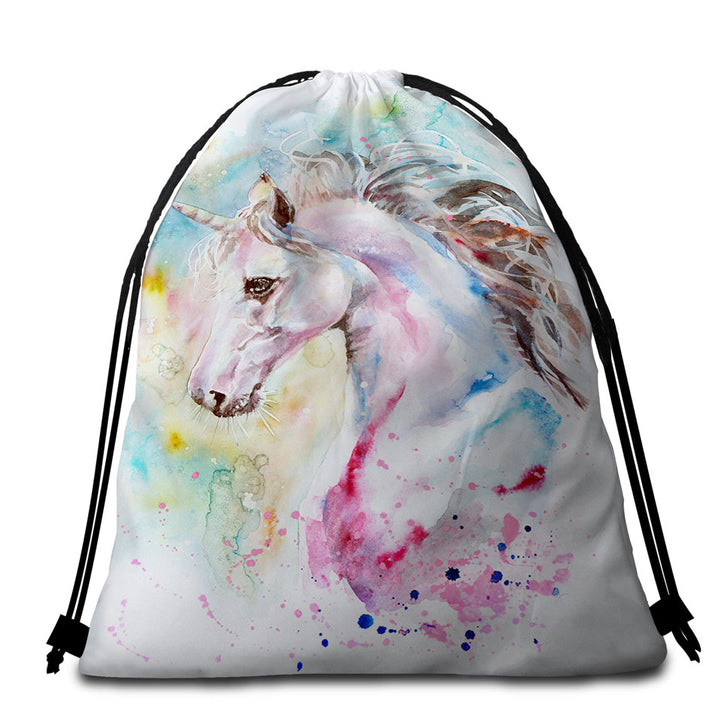 Stunning Unicorn Beach Towel Bags