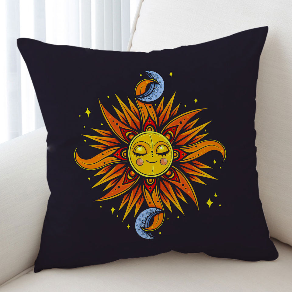 Sun and Moon Decorative Pillows