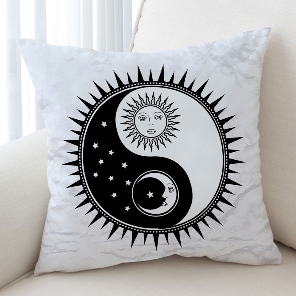 Sun and Moon Yin and Yang Cushion