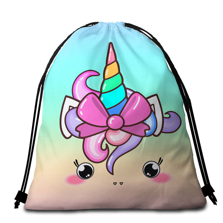 Sweet Unicorn Beach Bags and Towels For Kids