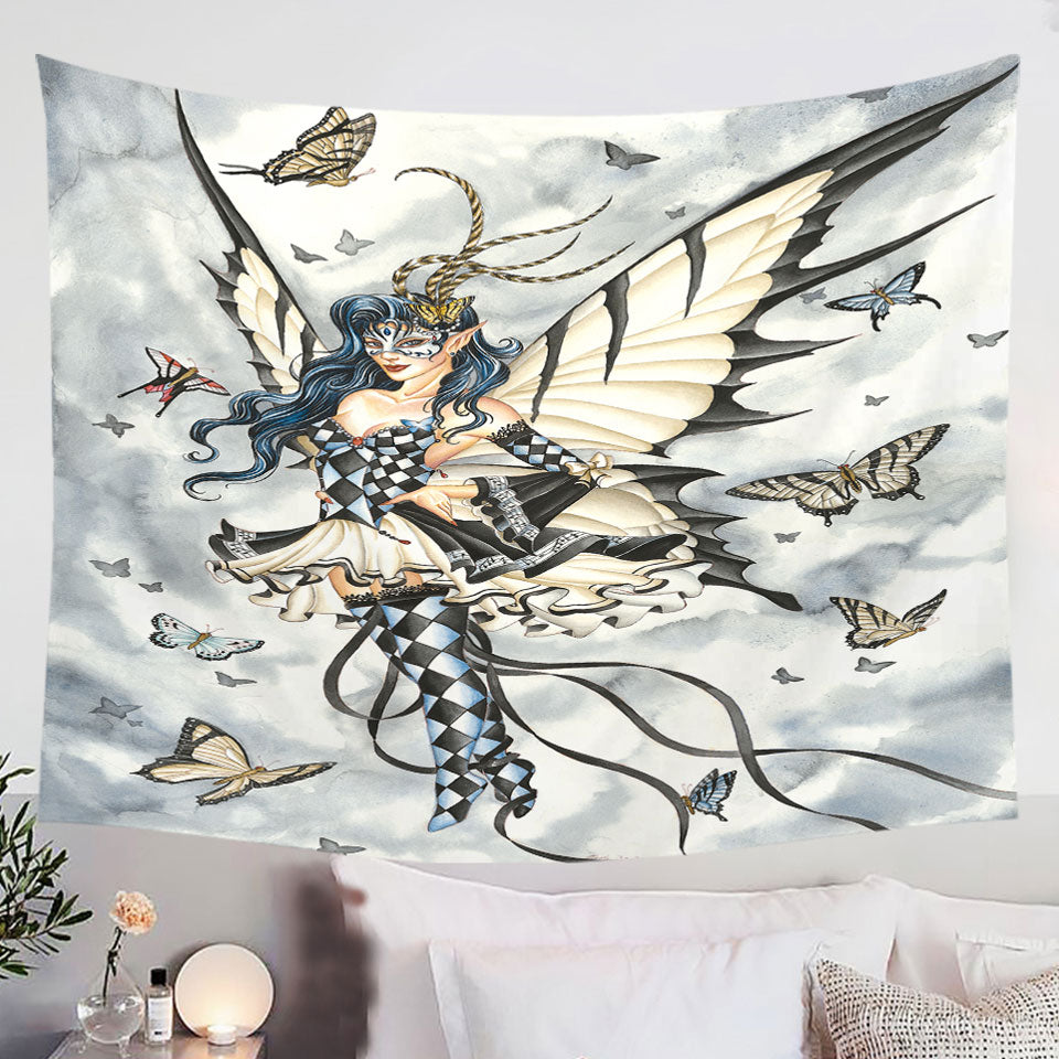 Symphony-in-Black-and-White-Butterflies-Fairy-Girls-Wall-Decor