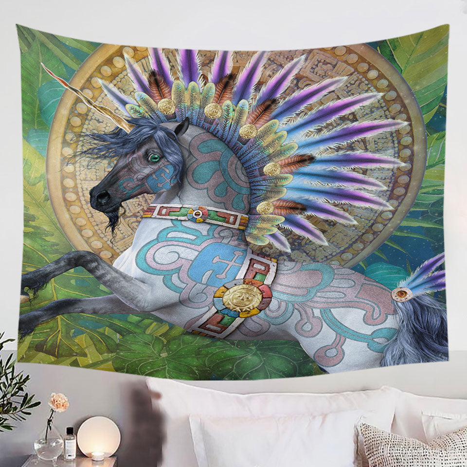 Taavii-Tropical-Colorful-Native-American-Unicorn-Tapestry