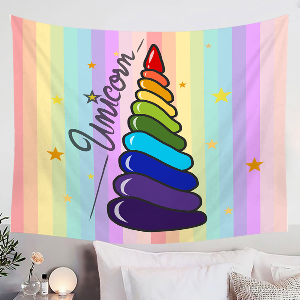 Tapestries with Rainbow Unicorn's Horn