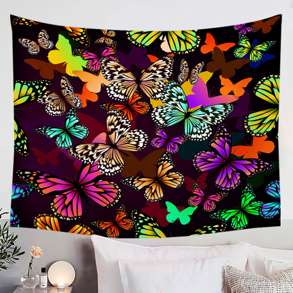 Tapestries with Vivid Colored Butterflies