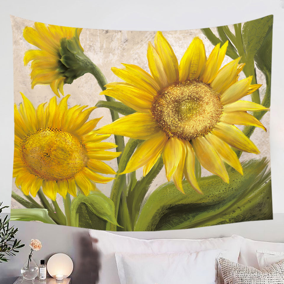 Tapestry-with-Sunflowers-Art-Beautiful-Yellow-Flowers-Wall-Decor