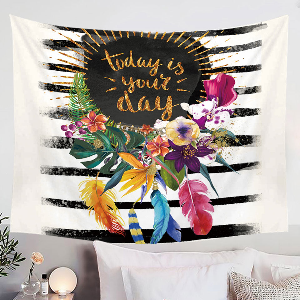 Tapestry with Tropical Flowers Encouragement
