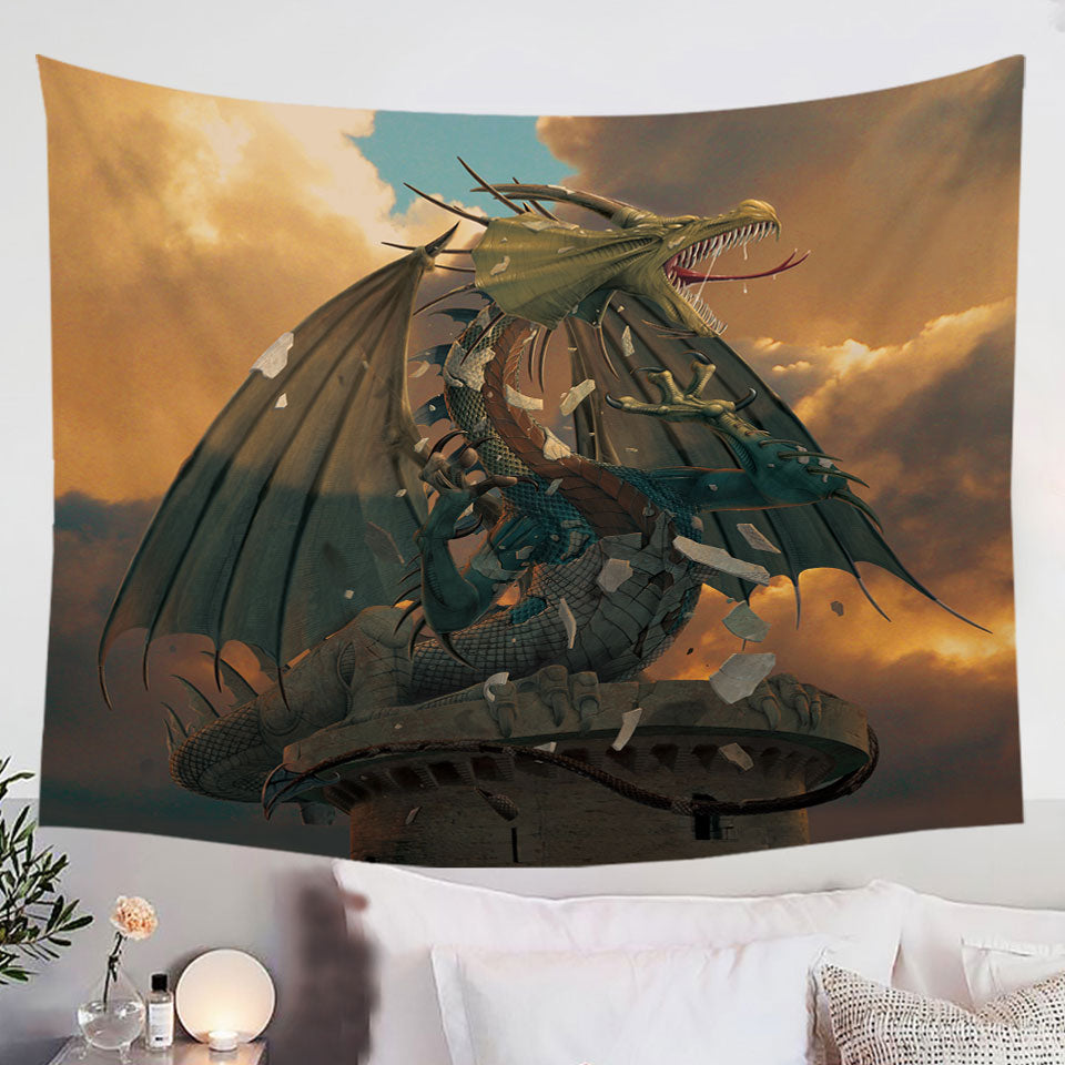 The-Awakening-Cool-Fantasy-Dragon-Tapestry-Wall-Hanging