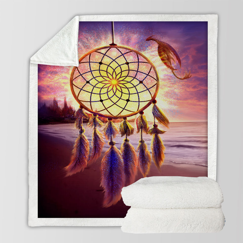 products/The-Beach-Magical-Dream-Catcher-Sherpa-Blanket