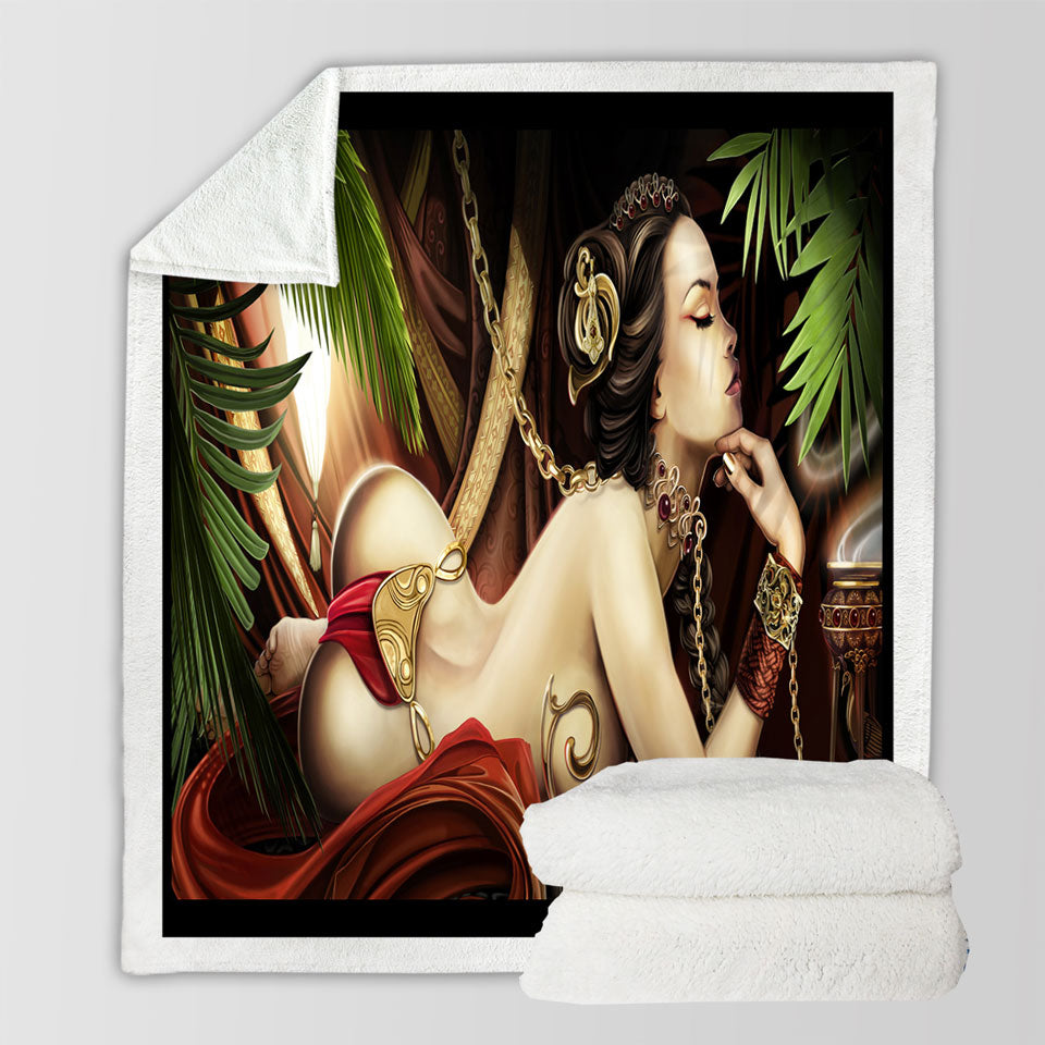 products/The-Choker-Sexy-Girl-Art-Throw-Blanket