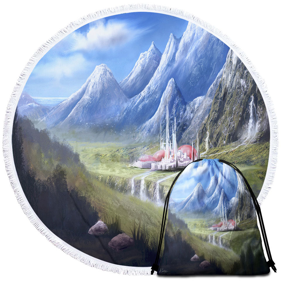 The City of Kiria Fantasy Art Microfibre Beach Towels