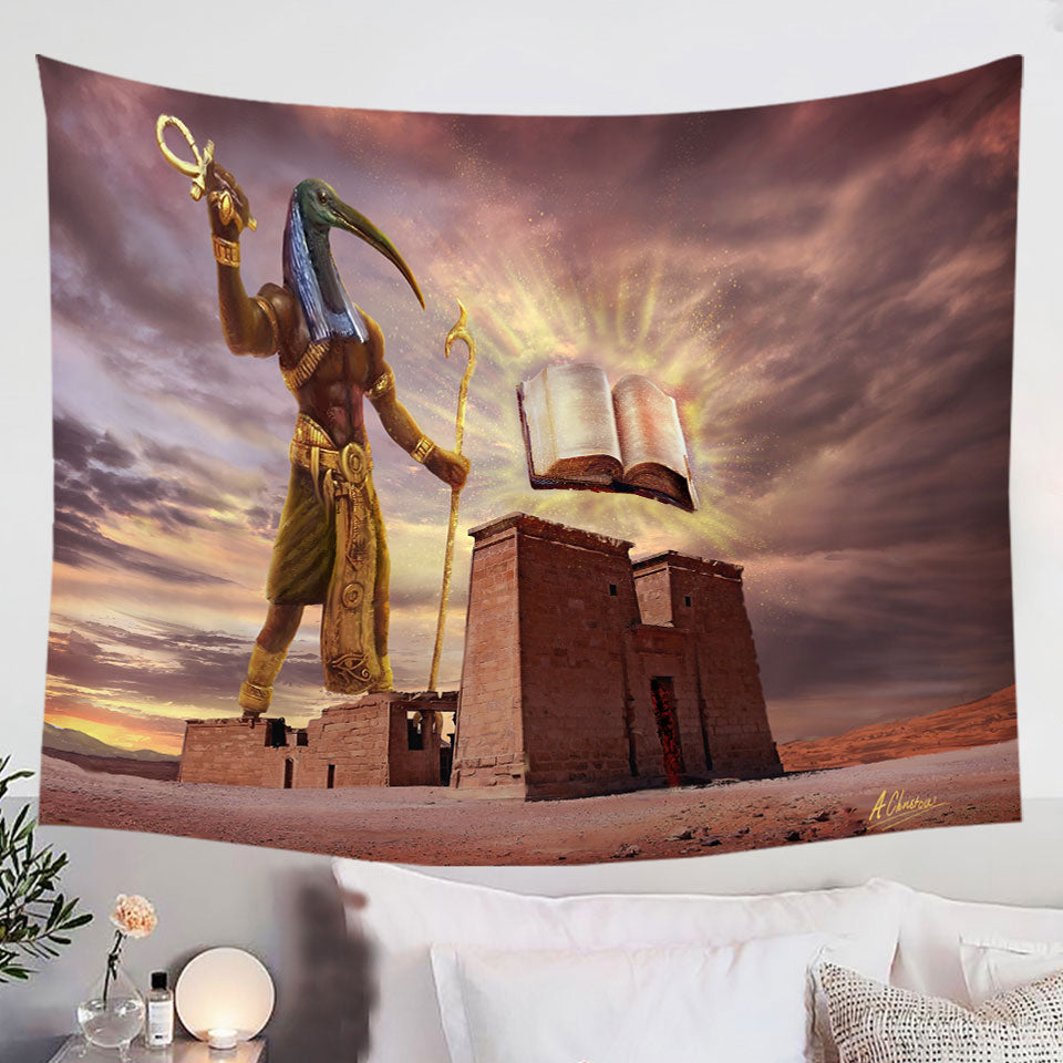 The-Magical-Book-Thoth-of-Egypt-Tapestry-Wall-Art