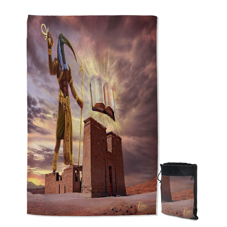 The Magical Book Thoth of Egypt Thin Beach Towels