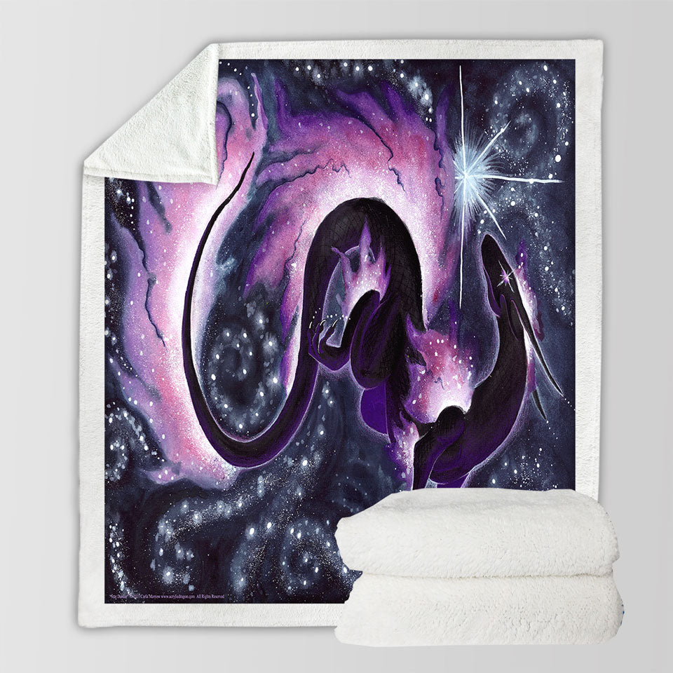 products/The-Star-Dancer-Fantasy-Art-Purple-Galaxy-Sherpa-Blanket-with-Dragon