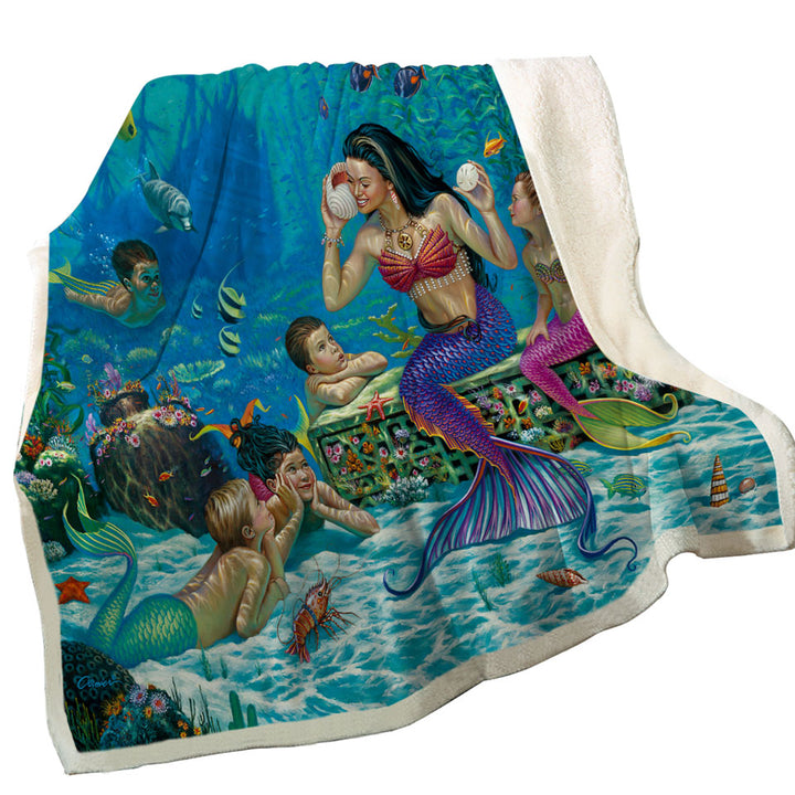 The Story Teller Mermaids Underwater Throws