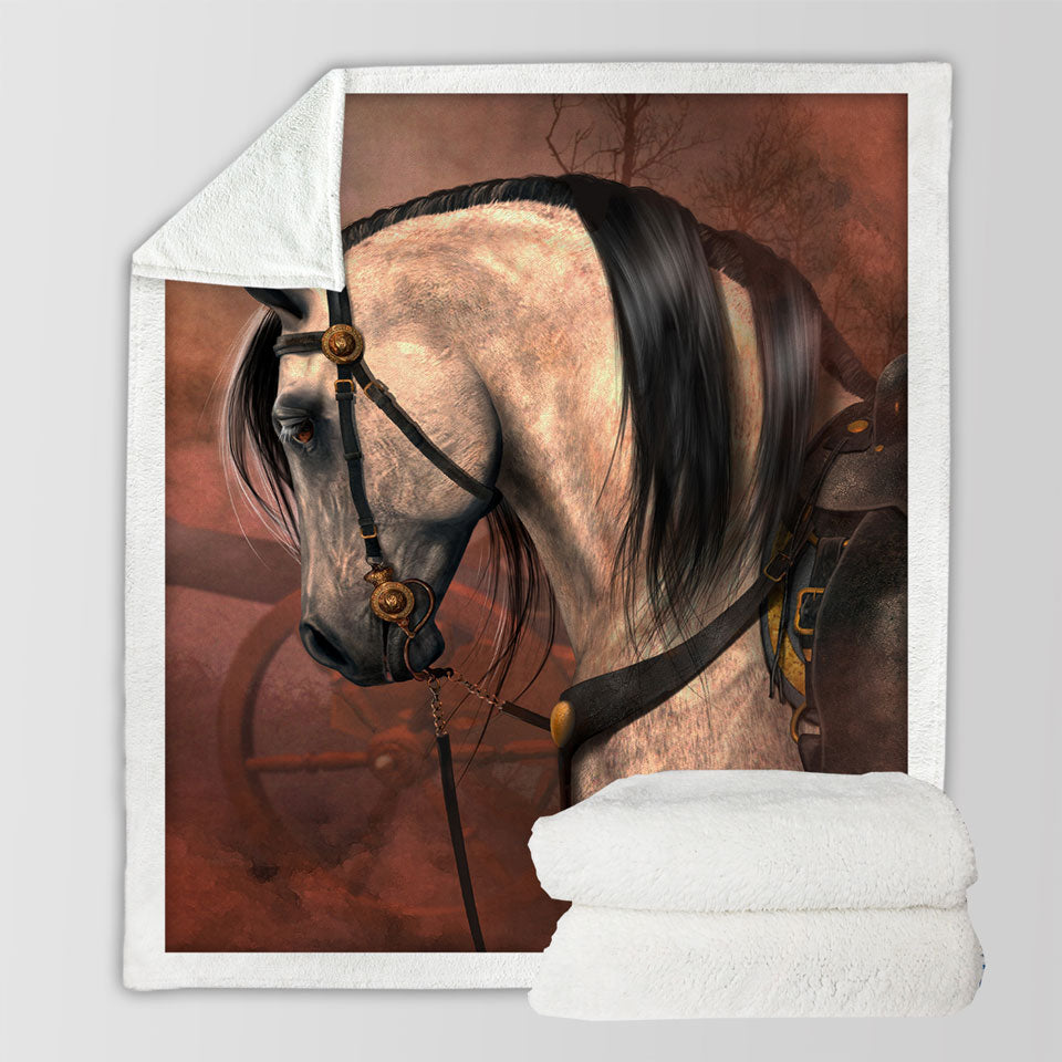 products/The-Traveler-Solid-Strong-White-Horse-Throw-Blanket