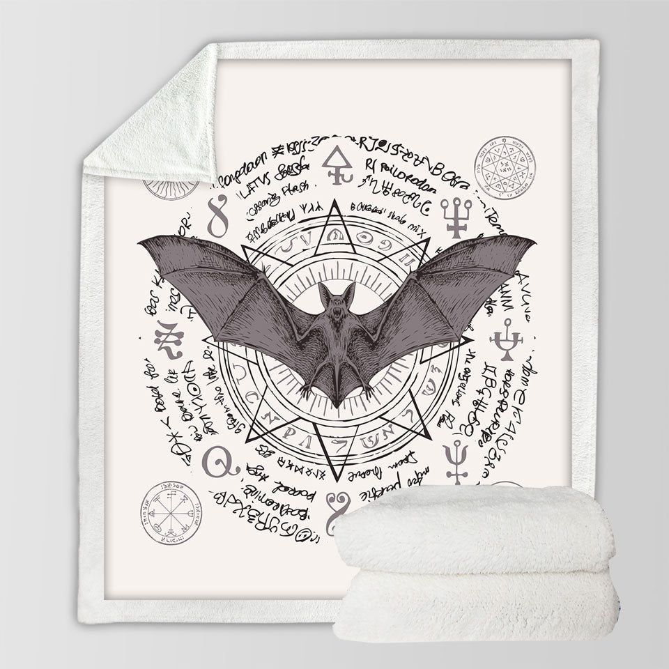 Thrilling Blankets Ancient Demons Symbols Bat