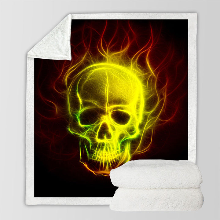 Thrilling Electric Skull Mens Throws