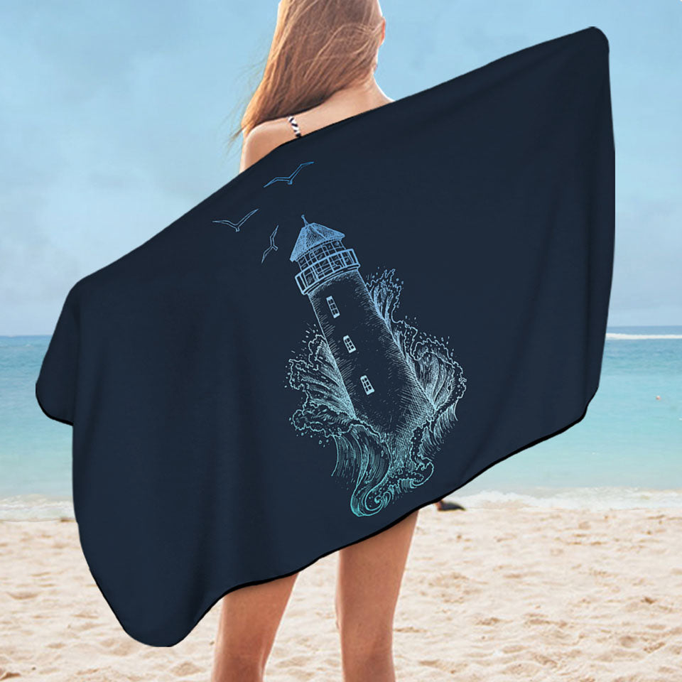Thrilling Lighthouse Beach Towels