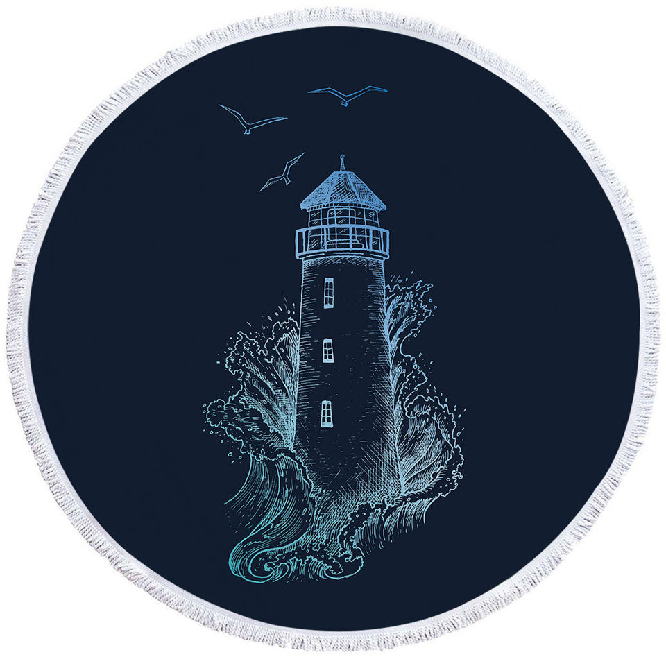 Thrilling Lighthouse Mens Beach Towel