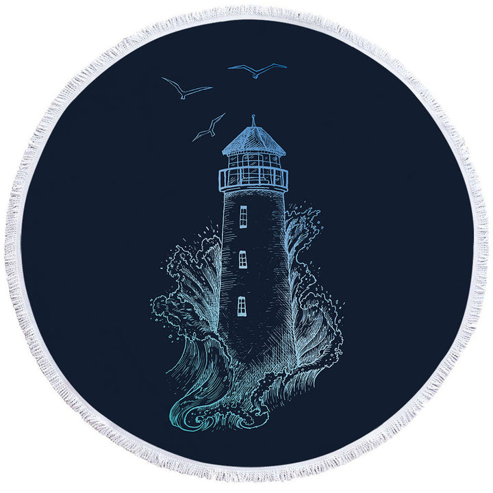 Thrilling Lighthouse Mens Beach Towel