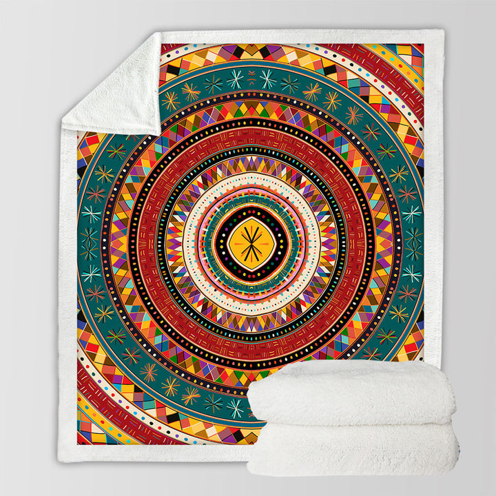 Throw Blanket Colorful African Design