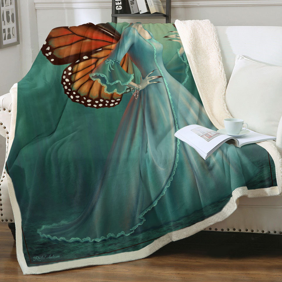 products/Throw-Blanket-with-Butterfly-Elf-Woman-Cool-Fantasy-Monarch