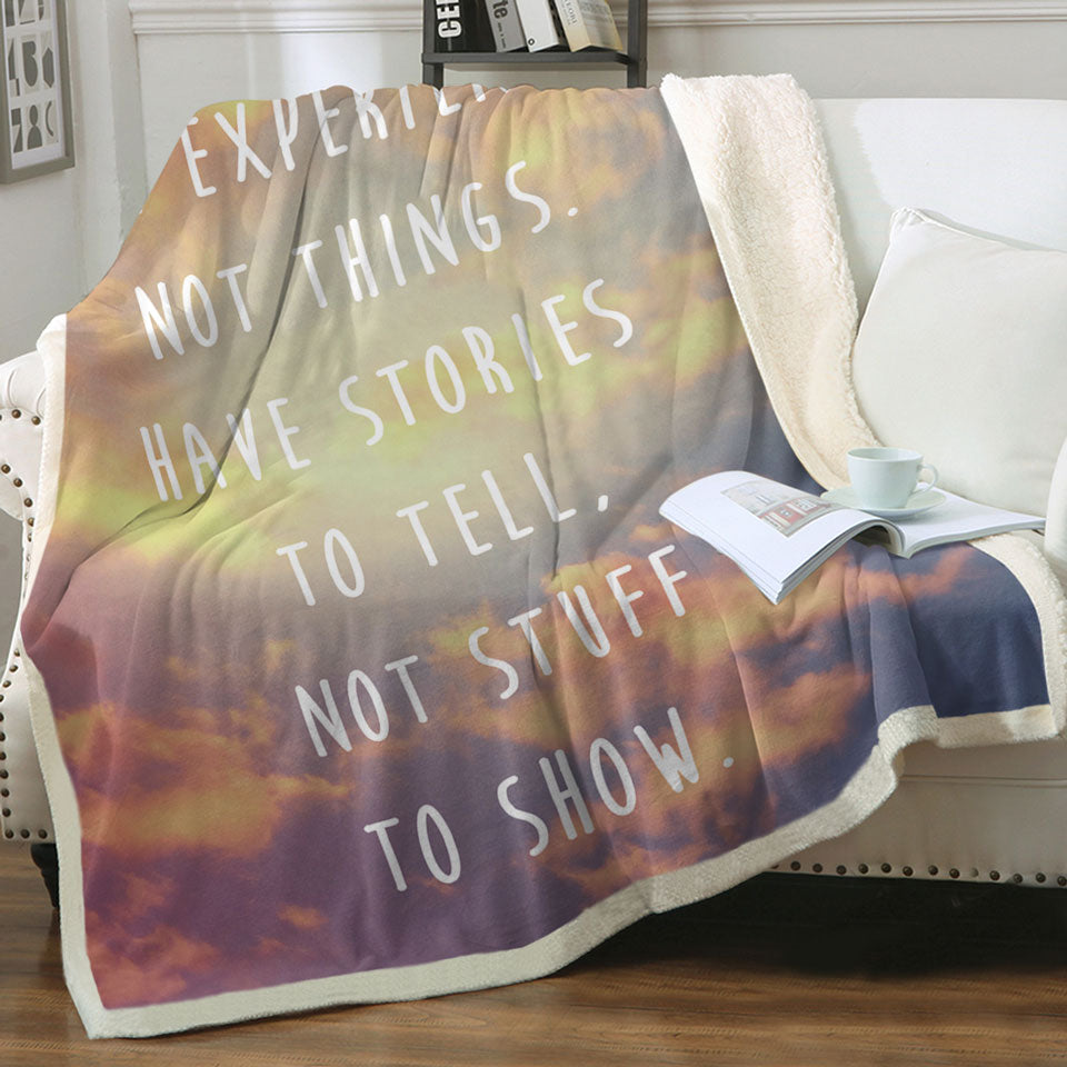 Throw Blanket with Inspirational Quote