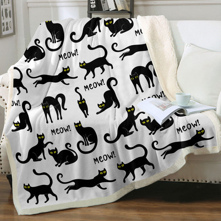 Throws of Yellow Eyes Black Cats
