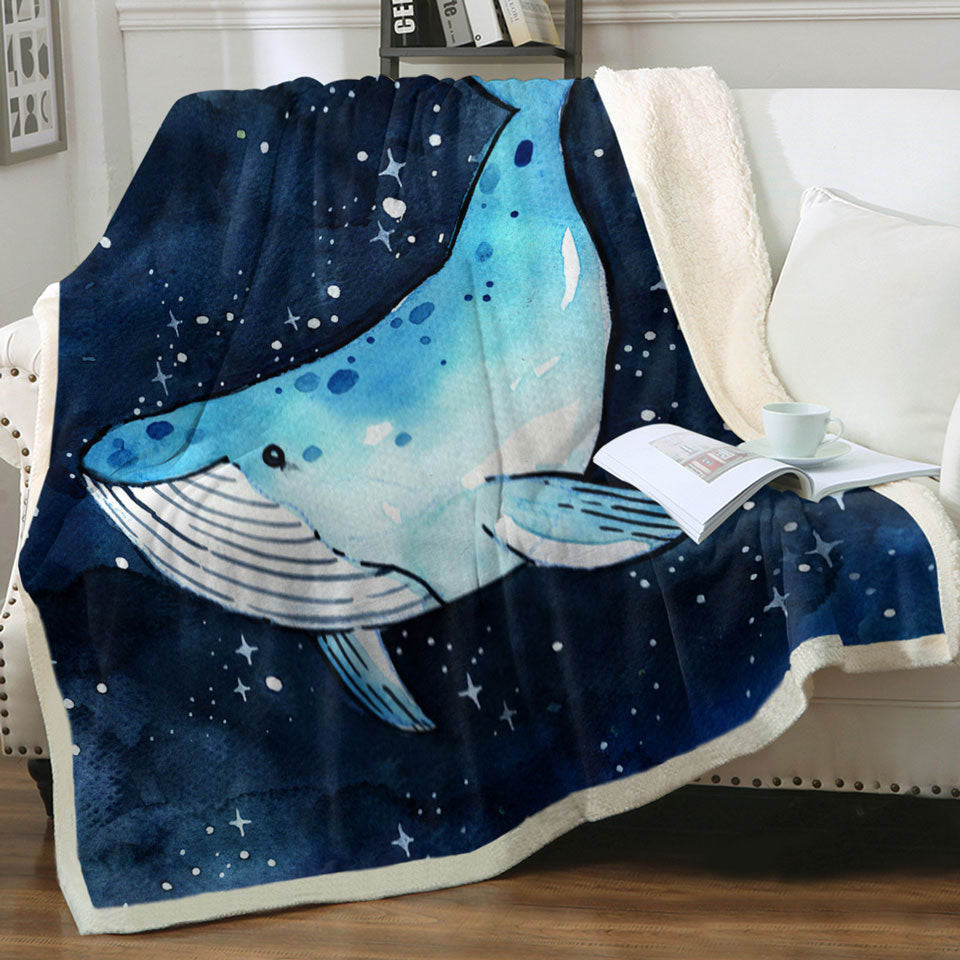 Throws with Art Blue Whale over the Night Skies