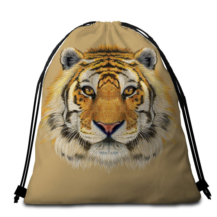 Tiger Beach Towel Bags