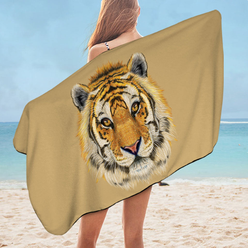 Tiger Pool Towels for Men