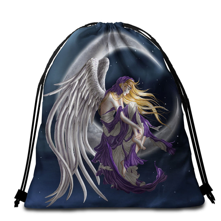 Touching Fantasy Art the Moon Dreamer Fairy Beach Bags and Towels for Sale