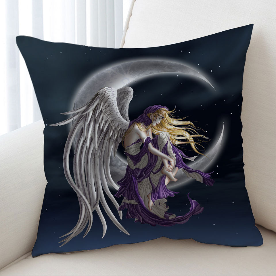 Touching Fantasy Art the Moon Dreamer Fairy Throw Pillow Cover