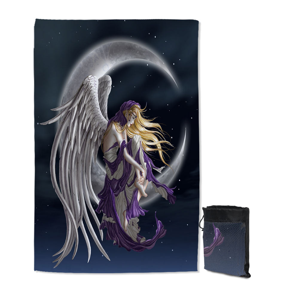 Touching Fantasy Art the Moon Dreamer Fairy Travel Beach Towels of Sale