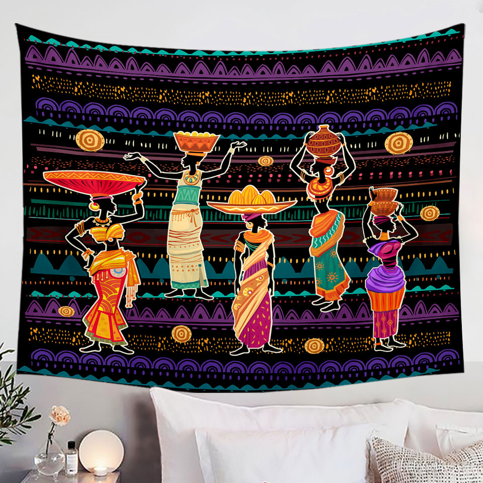 Traditional African Pattern Women Tapestry