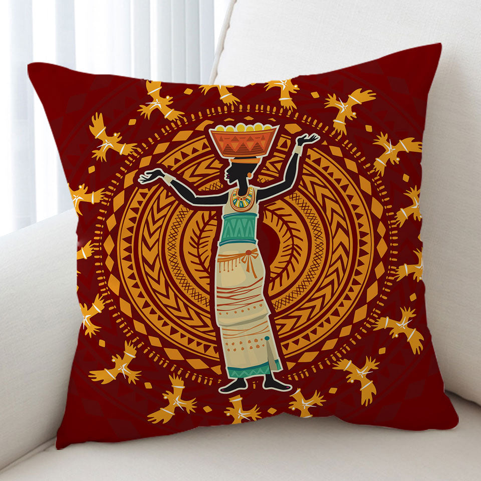 Traditional African Woman Cushions